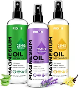 Magnesium Oil Spray With Lavender Pure From the Dead Sea, Large 8 Oz Fl Natural - Picture 1 of 8