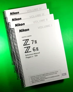Owners Manual for Nikon Z 7 ii Z 6 ii Camera 852 Pages 4 Volumes W/Clear Covers - Picture 1 of 5