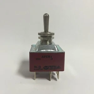 2pcs 659H/2 APEM Toggle Switch On-Off-On, Three Pole, 600H Series, 3 Position - Picture 1 of 8