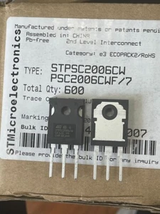 1X STPSC2006CW DIODE ARRAY SCHOTTKY 600V TO247 - Bild 1 von 1