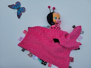 Lady Ladybug Cry baby, Tiny Cuddles  babies Plush Blanket, playtime blanket