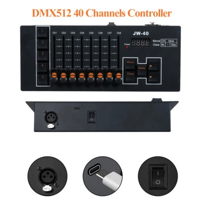 DMX 512 40/192 Channels Operator Console Controller For Stage Lighting DJ Club - Image 1 of 4