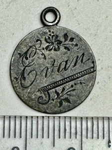Early Queen Victoria Silver 3d - Hand Engraved Love Token - “EVAN” (F330) - Bild 1 von 2