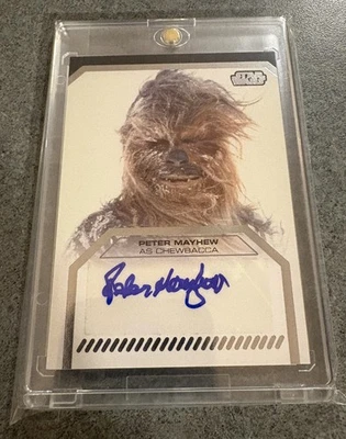 2012 Topps Star Wars Galactic Files Autographs Peter Mayhew as Chewbacca - Image 1 of 4