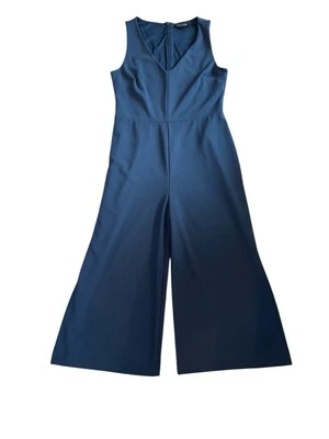 Mono sin mangas Banana Republic para mujer cuello en V pierna ancha azul marino 12P Foto 1 de 4