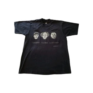 Vintage 3 Stooges Sturgis Black Hills Rally 1991 T Shirt Cotton/Poly Black Sz L - Picture 1 of 10