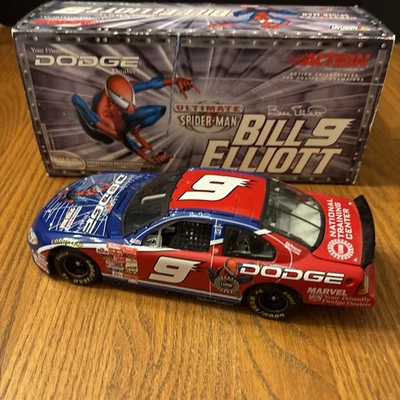 Bill Elliott #9 Ultimate Spider Man 1/24 diecast Dodge Intrepid NASCAR 2001 - Image 1 of 4