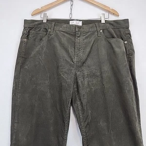Gap Mid Rise Corduroy Baby Boot Pants Women’s Size 20 Reg Green Stretch Preppy - Picture 1 of 11