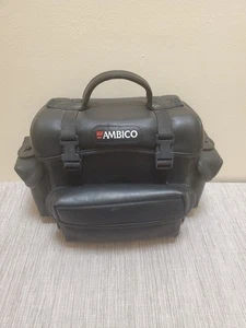 Vintage AMBICO Umhängetasche schwarz weiches Leder für Kamera/Video groß sauber - Bild 1 von 13