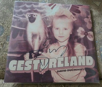 David Duchovny original Autogramm auf Vinyl LP Gestureland signiert Akte X Files - Bild 1 von 4