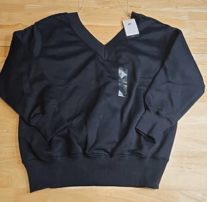 Sudadera Nike para mujer S beige talla grande cuello en V FB8317-104 Phoenix polar - Imagen 1 de 4