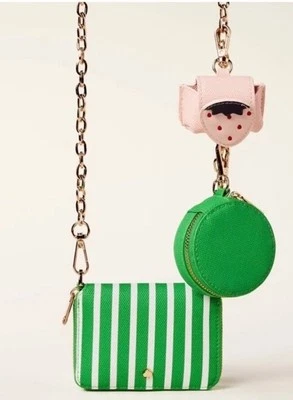 Mini Bandolera a Rayas Kate Spade New York x Target Verde/Blanco Foto 1 de 4