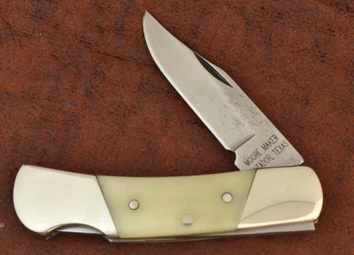 MOORE MAKER MATADOR ТЕХАС СДЕЛАНО В США ГЛАДКАЯ КОСТЬ МАЛЕНЬКИЙ ЗАМОК НОЖ (28978) - Изображение 1 из 4