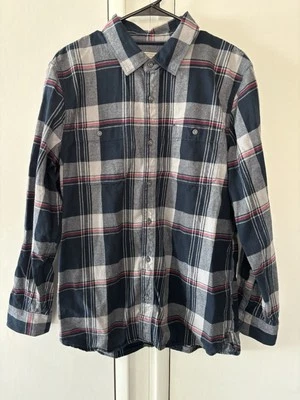 CONVERSE ALL STAR Men's Size Large Black Gray Red Long Sleeve Flannel Shirt - Image 1 of 4