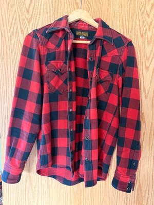 Iron Heart IHSH-232-RED - Camisa occidental de franela ultra pesada - Roja/Negro Foto 1 de 4