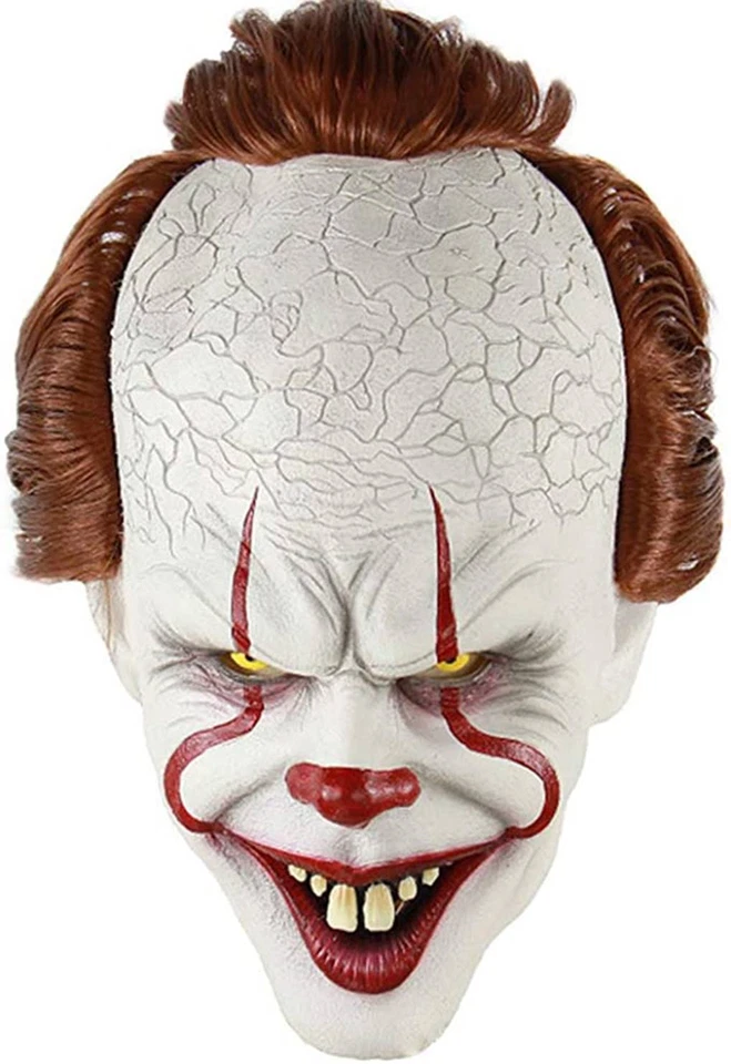 Halloween King Maske Pennywise Horror Cosplay Clown Mask Latex Stephen Es - Bild 1 von 1