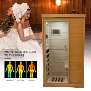 Infrared Sauna Room Personal Steam Sauna Heated Detox Therapy W/ Bluetooth AudNV - Picture 1 of 16