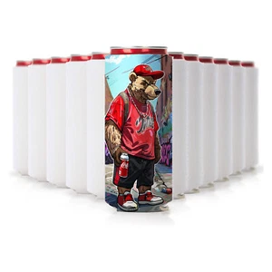 CALCA 15pcs Blank Can Sleeve 12oz White Sublimation Neoprene Skinny Can Coolers - Picture 1 of 4