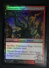 Fulminator Mage - Artist RK Post Signed FOIL Shadowmoor Gold Rare Mtg C362