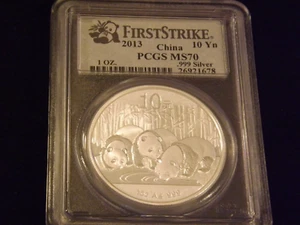 2013 10 Yn PANDA First Strike PCGS MS 70 - Picture 1 of 2
