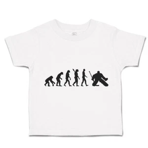 Toddler T-Shirt Human Evolution Evolve into Hockey Player Boy & Girl Clothes - Picture 1 of 39