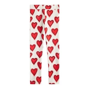 J Crew Girls' everyday leggings in heart print Size 6 Heart Print Leggings - Picture 1 of 4