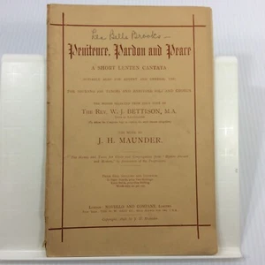Penitence Pardon and Peace Short Lenten Cantata Music Songbook SATB 1898 - Picture 1 of 12