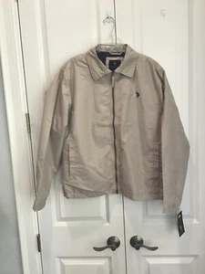 US Polo Assm. Men's Tan Jacket with Blue lining XL New with Tags - Picture 1 of 5
