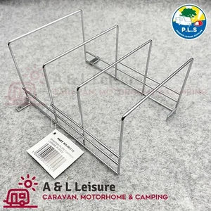 Caravan Motorhome 3 Position Plate Holder Rack With Fixing Options CHROME MI318 - Picture 1 of 12