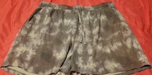 Unisex Erwachsene dunkelgrau & weiß leichte Batik Shorts mit Taschen Größe 2X - Bild 1 von 2