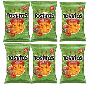 Tostitos HINT OF CHILE LIME Bite Size Rounds Tortilla Chips 11oz (6 Bags) NEW - Picture 1 of 5
