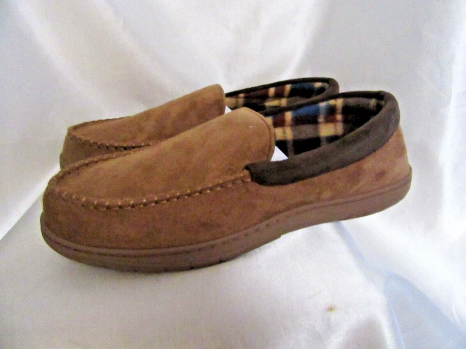 MEN`S WEMBLEY SUPERIOR COMFORT HOUSE SLIPPERS SIZE XXL (13/14) BROWN