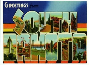 *South Dakota-..."Greetings From South Dakota"  (Postcard) {*TW-3} - Picture 1 of 2