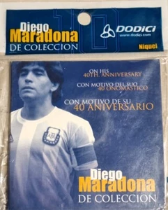 MONETA MEDAGLIA 40° ANNIVERSARIO UFFICIALE DIEGO MARADONA ARGENTINA SIGILLATA NUOVA - Foto 1 di 7