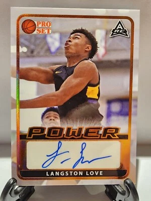 2021-22 Pro Set Power Langston Love Bronze Spectrum Rookie Auto RC BA-LL1 Baylor - Image 1 of 2