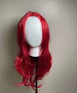 SHINYSHOW rote Langhaarperücke 24" Damen verstellbar Halloween Cosplay Arielle NEU - Bild 1 von 6