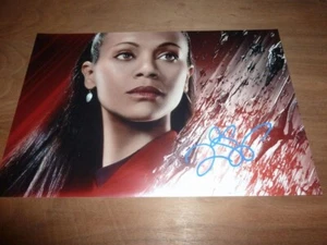 Foto firmada por ZOE SALDANA 12X8 STAR TREK + CERTIFICADO DE AUTENTICIDAD - Imagen 1 de 2