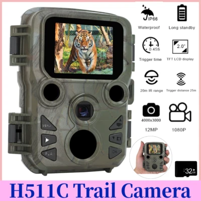 H511C Trail Camera 1080P 0.45S Trigger time Night Vision 4K Wildlife  Hunting - Image 1 of 4