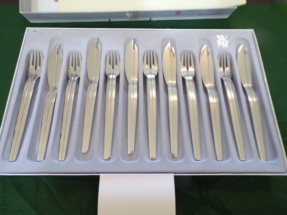 WMF Maxim´s de Paris (Rue Royal) Fischbesteck 6 Personen 12 Teile wie neu ! - Bild 1 von 4