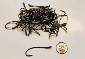 Fly Tying Hooks - QTY 50 Size 1/0 Classic Salmon Steelhead - 2X Heavy Wire 7999 - Picture 1 of 1