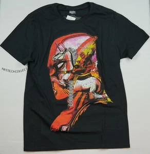 Offizielles Marvel Deadpool Reiten Einhorn schwarzes Herrenhemd Größen S M L XL 2XL - Bild 1 von 4