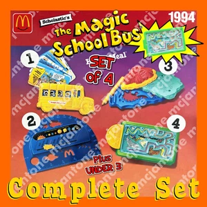 JUEGO MIP 4+1 U-3 McDonald's 1994 MAGIC SCHOOL BUS Juguetes Educativos Escolares - Imagen 1 de 4