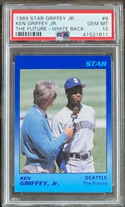 KEN GRIFFEY JR. - 1989 STAR - THE FUTURE WHITE BACK #9 -  PSA 10 - MARINERS
