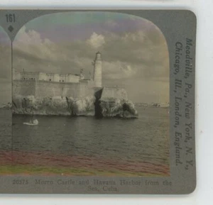 Morro Castle & Havana Harbor from Sea Cuba Keystone Stereoview - Picture 1 of 2