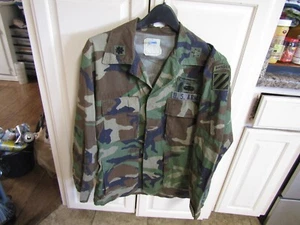 VINTAGE MILITARY BDU JACKET US ARMY LT COLONEL AIRBORNE EXPERT INFANTRY RANGER - Picture 1 of 4