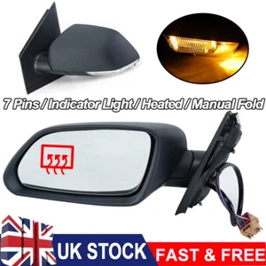 For VW Polo 9N 2005-2010 Primer Heated Electric Door Wing Mirror Left Passenger - Picture 1 of 13