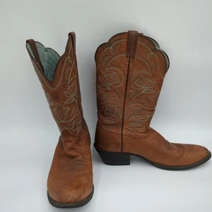Botas occidentales de cuero para mujer Ariat talla 11B estilo costura floral 10004736 - Imagen 1 de 15