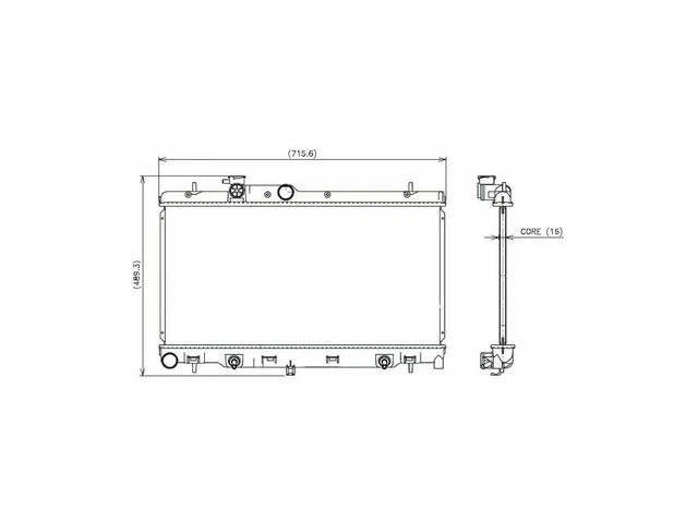 Radiador 16MMFD25 para Outback Legacy Baja 2001 2000 2003 2002 2004 2005 2006 Foto 1 de 1