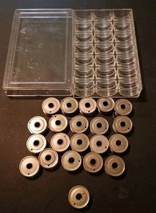 White Rotary Sewing Machine Bobbins Vintage Original Set of 20 Kenmore + 1 Japan - Picture 1 of 10