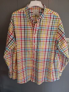 Camicia elegante Oak Hill uomo 1XL cotone a quadri colorati antirughe manica lunga - Foto 1 di 6